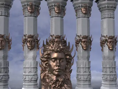 Angel Pillar Kit bash 2 3D model