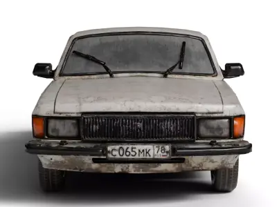 Soviet Executive Sedan - GAZ-3102 Volga - Abandoned Edition 3D model