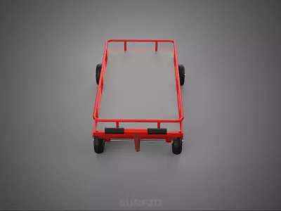 HAND MOVING TRUCK TROLLEY CART WHEEL PALLET DELIVERY LOAD JACK 3D model