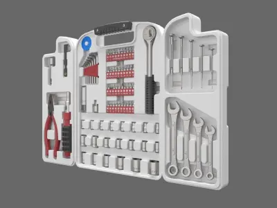 Tools Electrician Tool Box Screwdriver 3D model