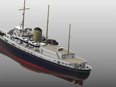 Queen Elizabeth II Royal Yacht HMY BRITANNIA  3D print model