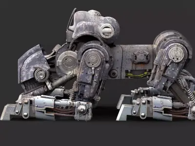 Sci-Fi Quadruped Robot 3D model
