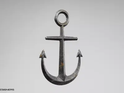 Nautical Anchor Low-poly 3D model