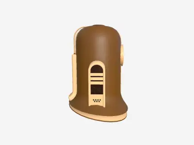 Old Diving Helmet C10 Brown Cartoon - Character Design Fashion Low-poly 3D model