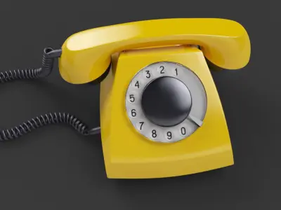 Retro Telephone TAH 70-5 3D model Low-poly 3D model
