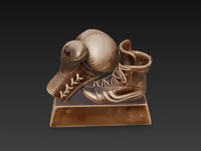 Classic boxing trophy 3D print model