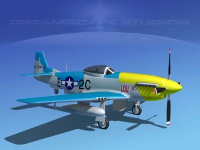 P-51D Mustang Lou IV 3D model