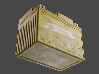 Motorcycle Battery Dust Low-poly 3D model get