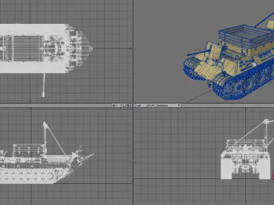 bergepanther world war ii tanks 3D model