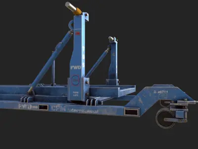 CFM56-7B Engine trailer Low-poly 3D model