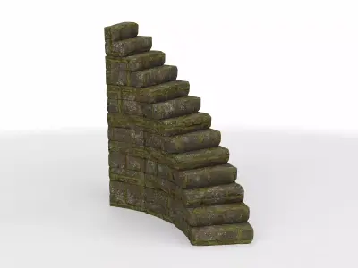 staircase ancient 05  3D model