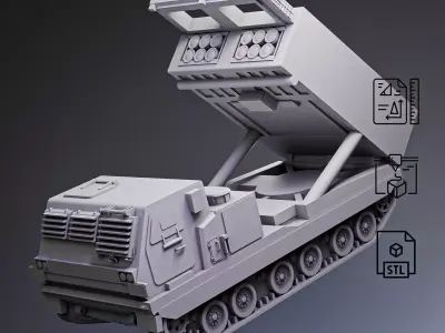 M270 MLRS Rocket System RoZ 3D print model