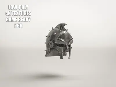 Roman Gladiator Helm Armor Low-poly 3D model