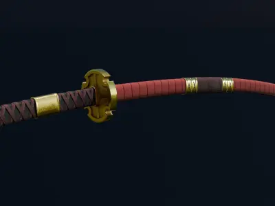 Katana - Sandai Kitetsu Low-poly 3D model