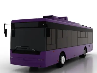 Trolleybus Bogdan T70120 Low Low-poly 3D model