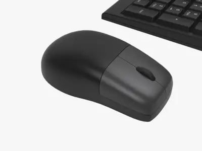 Keyboard with Mouse 3D model