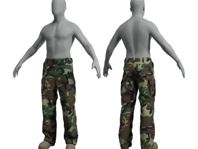 BDU-Battle Dress Uniform Pants - Marvelous Designer  3D model