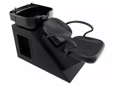 Hairdresser Sink Washing Station with Chair 3D model