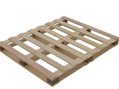 WoodPalletV-01 wooden pallet Low-poly 3D model