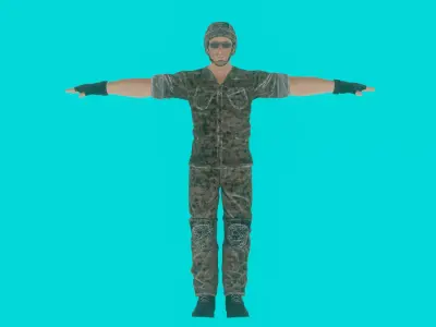 soldier 3d model for game Low-poly 3D model