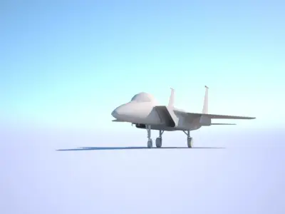F-15 Eagle Low-poly 3D model
