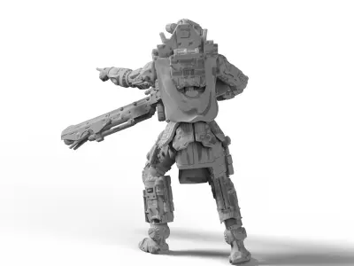 Scifi Marksman Sniper Rifle miniature  3D print model