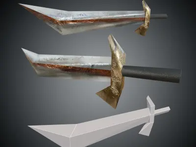 MU Online Lowpoly Swords pack 1 Low-poly 3D model