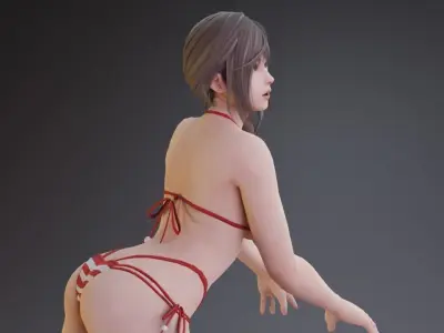 bikini girl 3D model
