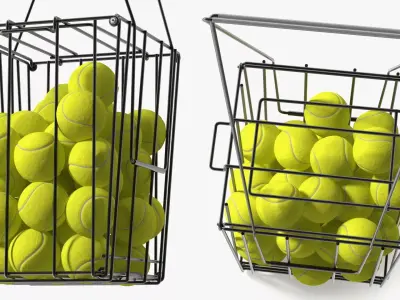 Wire Tennis Ball Hopper Basket 3D model