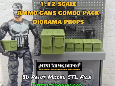Custom 112 Military Ammo Cans Diorama Props for GI JOE 3D print model purchase