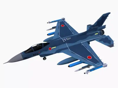 F-2 Viper Zero Free low-poly 3D model