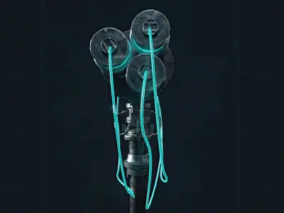 Cyrstal Hammer Low-poly 3D model