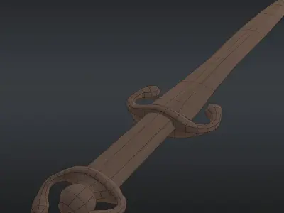 Celt Sword Free low-poly 3D model