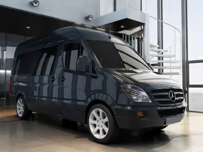 Mercedes Benz sprinter 6M Self propelled C-type RV interior 3D model