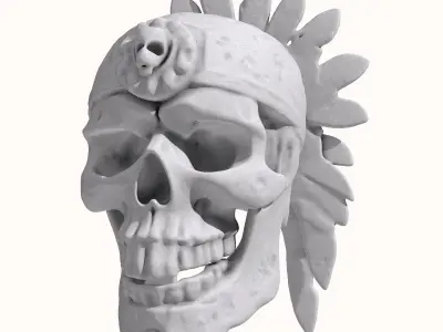 Aztec Mayan Death Skull 3D print model