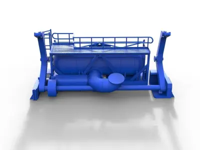 Davit for diver lifeboat type D short 3D print model