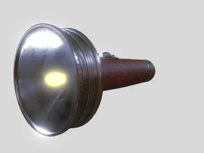 Retro FlashLight Low-poly 3D model purchase
