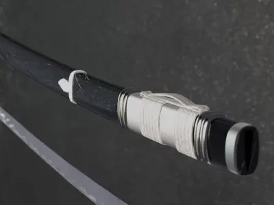 White Katana 3D model