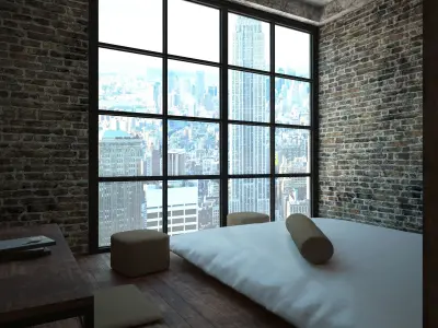 Industrial Bedroom 3D model