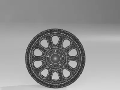 Mid-poly Offroad Rims Free low-poly 3D model