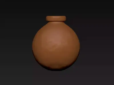 Clay Bottle 3D print model