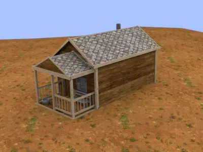 Western house  Free low-poly 3D model