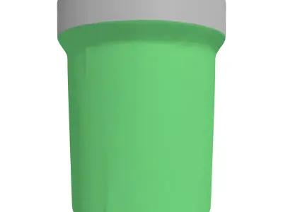 Transparent Green Filter Vessel 3D model