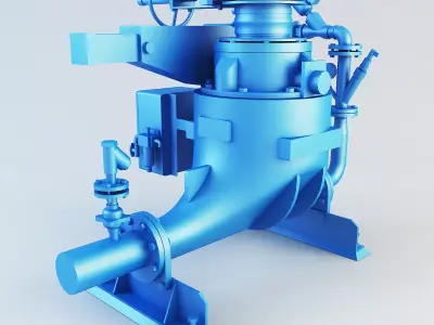 Ash vessel GA pump Low-poly 3D model
