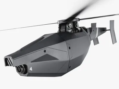 Small Militery Spy Drone Low-poly 3D model