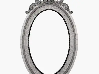 Oval mirror frame 3D model