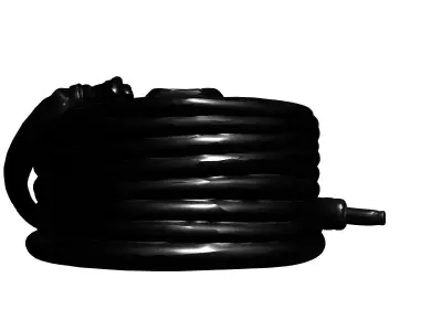 Pressure Washer Hose with Handle Nozzle Low-poly 3D model