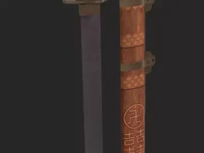 MunGwan do-Civil servants sword Low-poly 3D model