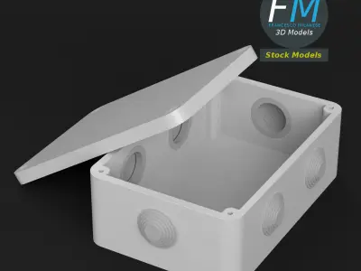 Rectangular junction box 1 3D model