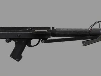 Star Wars DC 15 game ready weapon Low-poly 3D model
